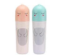 Artibetter 2 Piezas de Viaje Portacepillos de Dientes Animal de Dibujos Animados Contenedores de Pasta de Dientes Portátiles Cajas de Almacenamiento de Plástico Estuche para Hogar Al Aire Libre Rosa Verde (Monstruo)