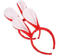 Artibetter 2 Piezas Diadema Orejas de Conejo Roja para Cosplay y Fiestas, Accesorio de Tela Cómodo y Resistente que No se Cae, Adecuado para Navidad y Disfraces