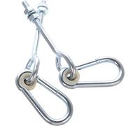 Artibetter 2 Piezas Kit para Colgar Columpios y Hamacas de Metal Fuerte Color Plata, Multipropósito para Sillas de Hamaca y Columpios de Exterior