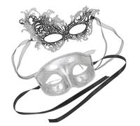 Artibetter 2 Piezas Máscara de Mascarada Veneciana de Plástico para Adultos Diseño Vintage y Estilo Elegante Adecuado para Fiestas de Carnaval y Halloween