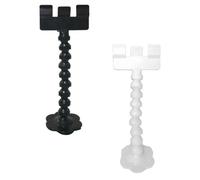 Artibetter 2 Piezas Palos de Selfie para Mascotas, Clip para Comida o Juguete en Teléfono y Tablet, Ángulo Ajustable, PVC, Blanco y Negro