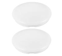 ARTIBETTER 2 piezas Pantalla Lámpara para Luz de Techo Cubierta de Plástico Resistente con Diseño de Clip Roscado para Dormitorio Balcón Cocina y Baño Recambio Reutilizable y Minimalista