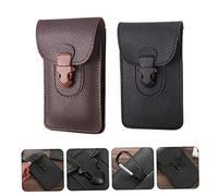ARTIBETTER 2 Piezas riñonera cinturón de Servicios públicos Que Lleva Bolsa de teléfono móvil Bolsas almacenaje Bolsas de Almacenamiento cangurera Bolsa de Deporte Enemigo Hombres Cuero PU