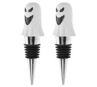 Artibetter 2 Piezas Tapón de Vino Forma de Sombrero de Bruja para Halloween, de Aleación Resistente y Delicado, Práctico para Bares y Clubs