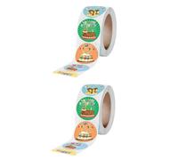 ARTIBETTER 2 Rollos 500 Piezas Pegatinas De Cumpleaños Decoración Tú Pegatina Envase Envoltura Etiqueta Fiesta Pegatina De Cumpleaños A Granel Primero Retro Es Placa De Cobre Pegatinas