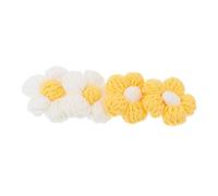 Artibetter 2 Series Adornos De Flores Crochet Para Diy De Flores Puff Para Decoraciones De Accesorios Y Manualidades 4 Piezas*2