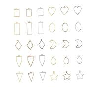 Artibetter 2 Series Colgantes De Aleación Geométricos Para Fabricación De Joyas Accesorios Diy Color Mezclado 30 Piezas*2
