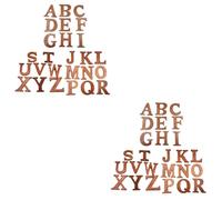 Artibetter 2 Series Letras De Madera Rodajas De Madera Letras Del Tablón De Anuncios Alfabeto Muro Decoración Virutas De Para Aprender as Inglesas De Bambú 26 Piezas