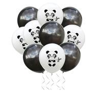 ARTIBETTER 20 Globos de Látex para Decoración de Fiesta Diseño de Panda 10 Globos Negros 12 Pulgadas para Cumpleaños y Eventos