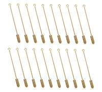 Artibetter 20 Piezas de Imperdibles de Cobre Dorado para Ropa Mujer, Alfileres Largos Handmade Diseño Simple para Faldas y Reuniones Familiares