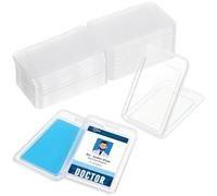 Artibetter 20 Piezas de Titulares de Credenciales de Plástico Blanco Diseño Práctico y Fácil de Transportar para Ocasiones Profesionales y Viajes