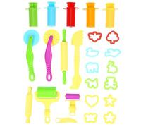 ARTIBETTER 20 Piezas Kit Herramientas para Plastilina con Extrusoras Aleatorios Moldes Divertidos para Manualidades y Aprendizaje Casa Color Aleatorio