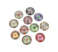 ARTIBETTER 20 Piezas Patches de Vidrio Redondos con de Girasol Coloridos para Manualidades Diy de Parches de Vidrio Impresos para Decoraciones Joyería y Artesanías