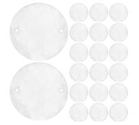 Artibetter 200 piezas de dijes conectores de concha, rodajas de concha de capiz natural con dijes de doble agujero para campanillas de viento, manualidades, joyería colgante, 30 mm/1,18 pulgadas