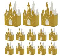 Artibetter 22 cajas de dulces con forma de castillo de princesa - Decoraciones para fiestas temáticas de castillos medievales - Cajas de regalo de cumpleaños con temática de princesas para dulces y