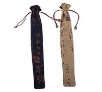 Artibetter 2piezas Guardar Abanicos Plegables De Lino Decorativas para Mano Bolsa De Transporte para Abanicos