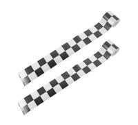 Artibetter 2rollos Cinta Reflectante Cuadros Blanco y Negro Adhesiva Exterior Camiones Remolque Visibilidad Nocturna