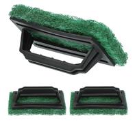 Artibetter 3 Cepillos de Limpieza para Serigrafía Mango, Removedor de Tinta Resistente a Solventes, Estropajo Duradero para Impresión Textil y Gráfica, Color Verde, Tamaño Adecuado