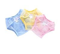 ARTIBETTER 3 Fundas de Pañales de Malla para Ñiño Lavables y Transpirables Pack de 3 Piezas Pantalones de Entrenamiento para Hacer Pipí en Colores Rosa, Amarillo y Azul