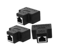 Artibetter 3 Piezas Adaptador Divisor Ethernet Splitter Macho Doble Hembra Conexión Rápida y Estable para Extensión Expansión de LAN Dispositivos Múltiples