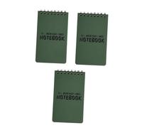 Artibetter 3 Piezas Bloc de Notas de Pvc Verde Diseño Creativo y Tamaño Compacto para Actividades al Aire Libre y Oficina