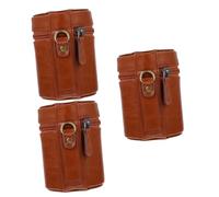 Artibetter 3 Piezas Bolsa De Lentes Organizador De Bolso para Bolso Caso De La Cámara Réflex Digital Lentes De Cámara Réflex Estuche Portátil para Lentes Equipo Película Plegable PU Brown