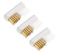Artibetter 3 Piezas Cepillos de Limpieza para Brocas de Uñas Alambre de Cobre, Cabezal para Pulir y Taladro, Herramienta Profesional para Manicura y Arte de Uñas, Uso en Salón y Doméstico
