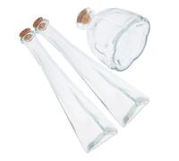 ARTIBETTER 3 Piezas Conjunto de Botellas de Vidrio con Corcho para Ceremonia de Boda, Tarros Decorativos Elegantes y Románticos para Recuerdos Eternos y Regalos Obsequios