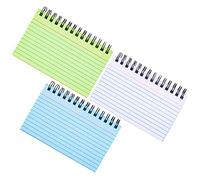 Artibetter 3 Piezas Packs de Notas de Escritura Multifuncionales Cuadernos Portátiles para Estudiantes de Notas con Surtidos Blanco Azul Verde Accesorios de Estudio para Oficina y Escuela
