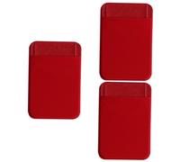 Artibetter 3 Piezas Soporte para Teléfono Soporte para Celular Adhesivo Bolso del Teléfono Celular Poseedor Billetera para Celular Pegar En La Billetera del Teléfono Celular Mano Rojo
