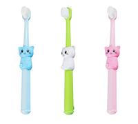 Artibetter 3 Unids Extra Cepillo de Dientes Dibujos Animados Niños Cepillos de Dientes Cepillos de Dientes Manual Cepillo de Dientes Cuidado Oral para Las Encías Frágiles Niños ( De 2 a