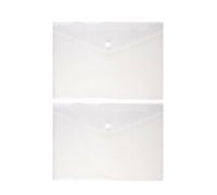 Artibetter 30 Piezas Carpeta Organizadora Transparente para Documentos Tamaño A4 con Botón a Presión, Material Pp Blanco, Adecuado para Oficina y Escuela
