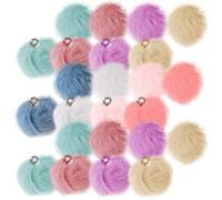 Artibetter 30 Piezas Colgante de Bola de Lana para Pendientes y Pulseras, Accesorio Versátil y Fácil de Conectar, Adecuado para Bricolaje y Manualidades Hilo de Lana