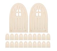 Artibetter 30 Piezas de Puerta de Jardín en Miniatura de Madera sin Terminar, Personalizable, Diseño Fantasioso, Adecuado para Decoración de Dormitorios y Bodas