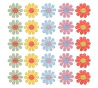 Artibetter 30 Piezas Parches Bordados de Margaritas en Poliéster y Algodón para Ropa y Accesorios, Apliques Decorativos Fáciles de Aplicar para DIY y Creación de Pinzas de Pelo Únicas