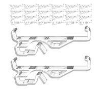 Artibetter 30piezas Clips De Posicionamiento De Cortinas De Plástico Transparente De Clips De Cenefa Ocultos para Persianas Kit para Cenefas De Canal