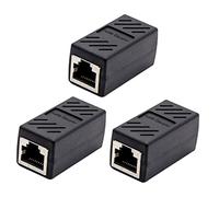 Artibetter 3piezas Acoplador Ethernet Cat Conector Adaptador De Extensión para Cableado De Oficina y Hogar Compatible Cate y Conexión Segura y Duradera