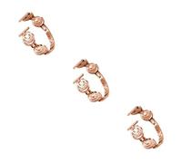 Artibetter 3piezas Correa De Acero Inoxidable Diseño Sun Moon Star Para Estilo Cristales Personalizable Color Rosa Dorado Accesorio Elegante y Duradero