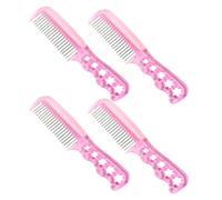 ARTIBETTER 4 Peines de Acero para Pelucas, Cepillos de Dientes de Acero, Color Rosa, para Peinar Muñecas y Pelucas, Herramienta Profesional para Cuidado y Desenredado en Belleza y Peluquería