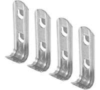 Artibetter 4 Piezas Acero Inoxidable Clips para Estantes de Refrigerador y | Plata, Forma Curva, Instalación Sencilla, Sujeción Firme del Estante, Accesorios para Cocina