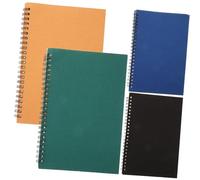 Artibetter 4 Piezas Cuaderno de Notas de Piel de con Anillas Pack de Originales Negro Azul Verde para Planificación Organización y Gestión