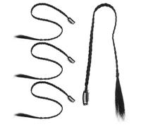 ARTIBETTER 4 Piezas Extensión de Sintética Negra con Diseño de Clip para Mujeres, Fibra de Alta Temperatura, Logra un Look Hermoso y Natural para Uso Diario