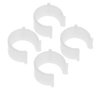 Artibetter 4 Piezas Hebilla de Soporte de Plástico Blanco para Barra de | Anti Deslizante, Agarre Seguro, Instalación Fácil y Protección del Tubo