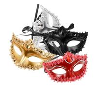 Artibetter 4 Piezas Máscara de Mascarada Veneciana Media Cara, de Plástico, Fácil y Comunicación, Adecuado para Fiestas de Disfraces y Actuaciones Infantiles
