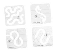ARTIBETTER 4 Piezas Regla de Acrílico para Costura y Patchwork Plantilla de Costura Curva Transparente de Herramienta Práctica para Diy y Bordado