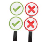 ARTIBETTER 4 Piezas Reusable Answer Paddle Doble Cara para Herramienta Interactiva para Votación y Tablero de Juicio para Competencias y Gestión Escolar