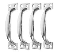 Artibetter 4 piezas Tiradores de Puerta Metálicos Vintage de Diseño Arco Retro de Manillas Resistentes para Cajones y Puertas de Cocina y Garaje Acabado Plateado Fáciles de Instalar para Uso
