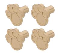 Artibetter 4 pomos para armarios con forma de pata y un solo orificio - Pomos decorativos para muebles