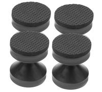 Artibetter 4 Topes Ajustables para Cabecero de Cama y Mesa, de Plástico Negro, Antirruido y Altura Regulable de 4,2 a 4,7 Cm para Mayor Estabilidad