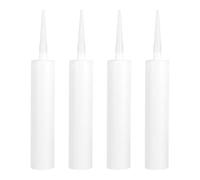 Artibetter 4 Tubos de Calafateo Vacíos Reutilizables de 300 Ml, Botellas de Masilla de Plástico de Color Claro con Punta Aplicadora para Sellado de Baldosas y Proyectos de Bricolaje Hogar